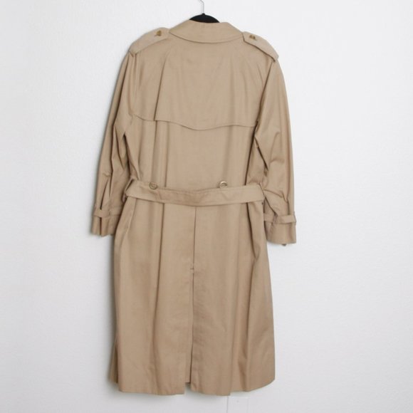 Burberry Vintage Double Breasted Trench Coat Nova Check Lining 54 Short Men's - Picture 12 of 14